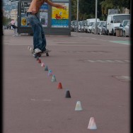 Skateboard Slalom